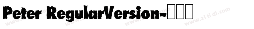 Peter RegularVersion字体转换